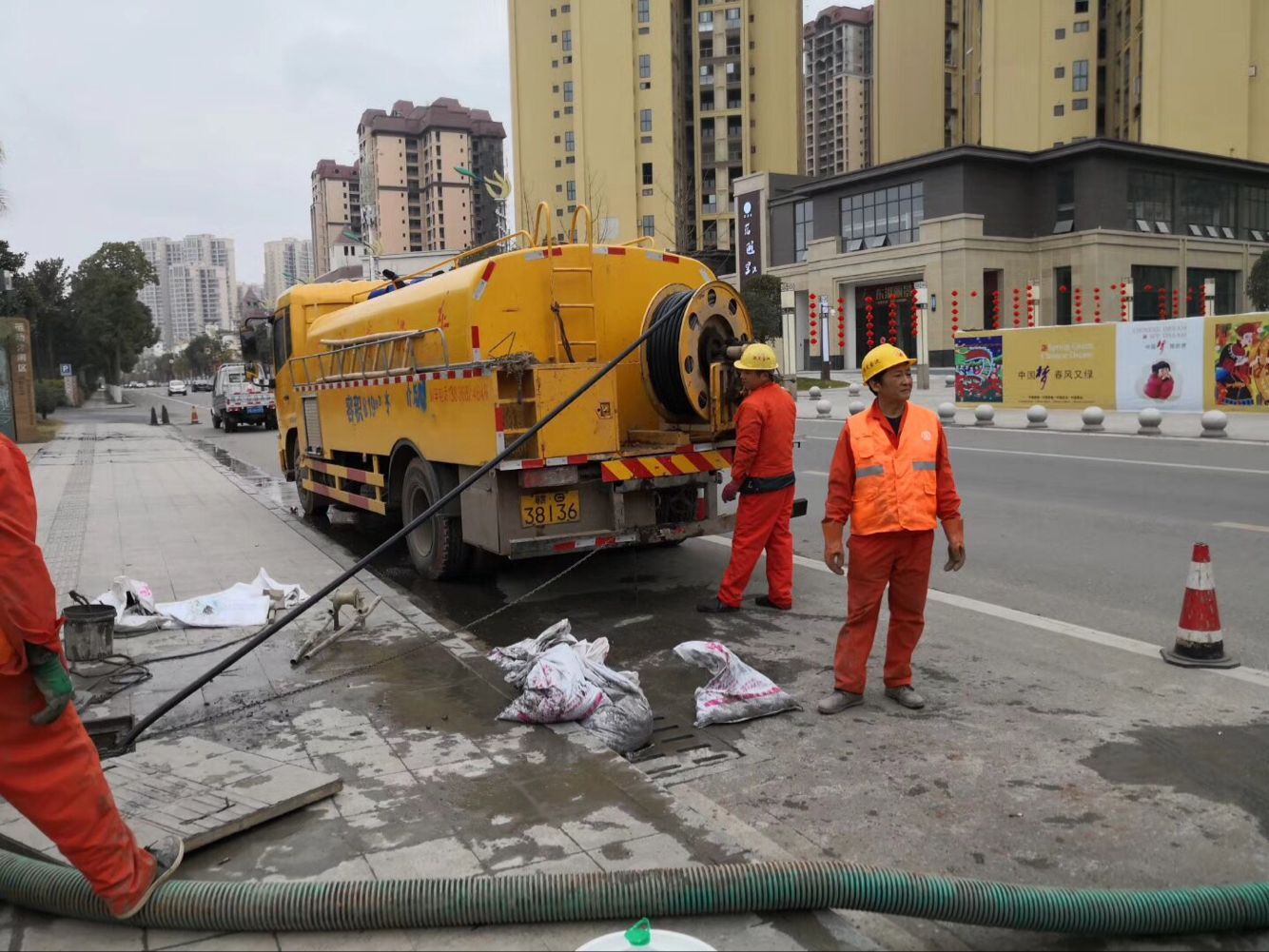 竟陵街道排污管道清淤-管道清洗